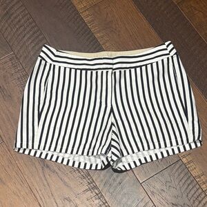 J Crew navy and white stripe shorts